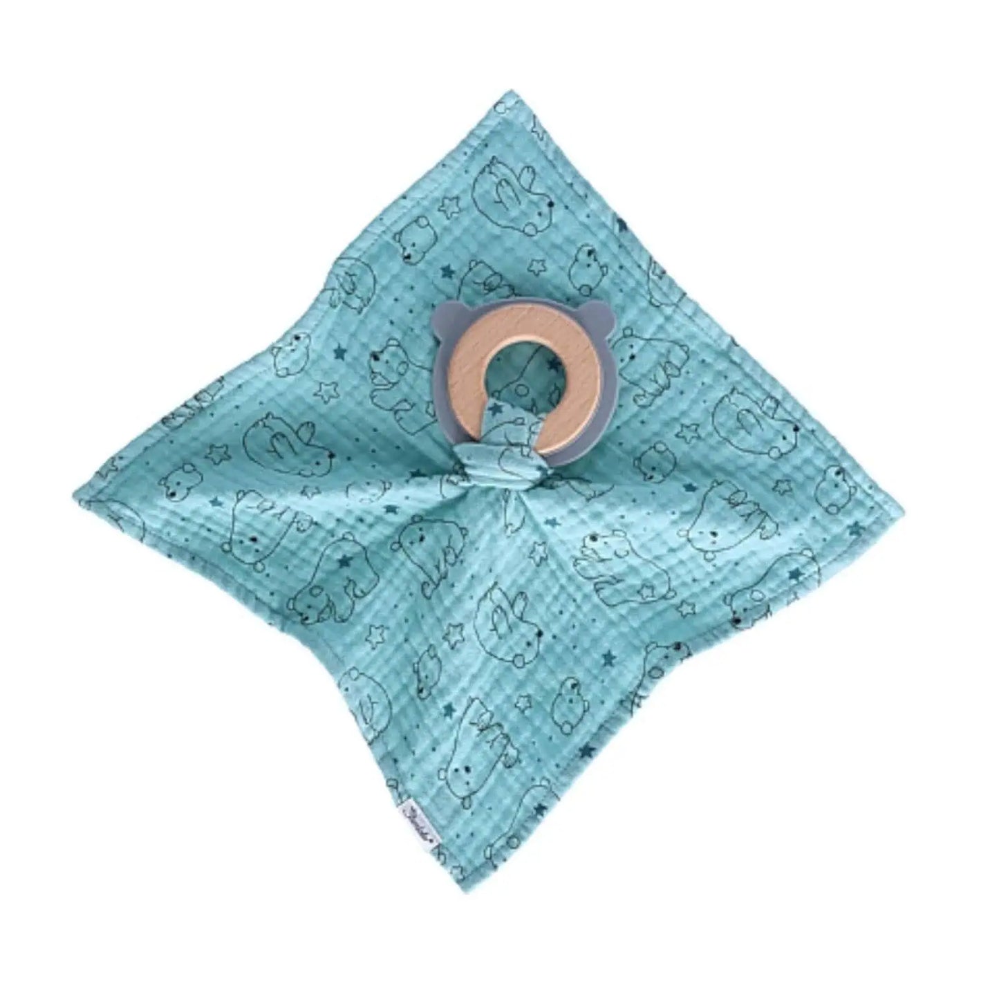Sterntaler Schmusetuch mit Beißring Elia in dunkeltürkis