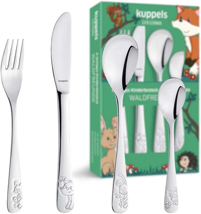 Kuppels Kinderbesteck 4-teilig Waldtiere – ribisel shop