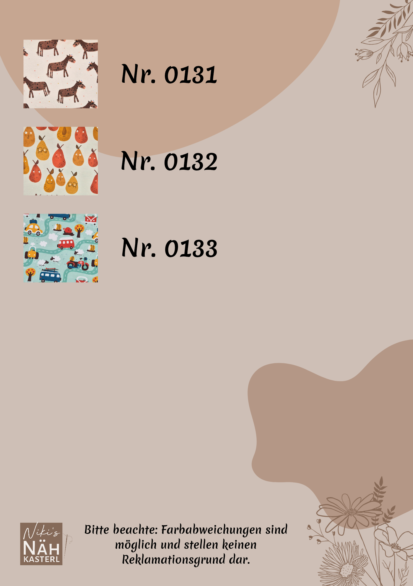 Niki's Nähkasterl Pucksack zweilagig (Winter)