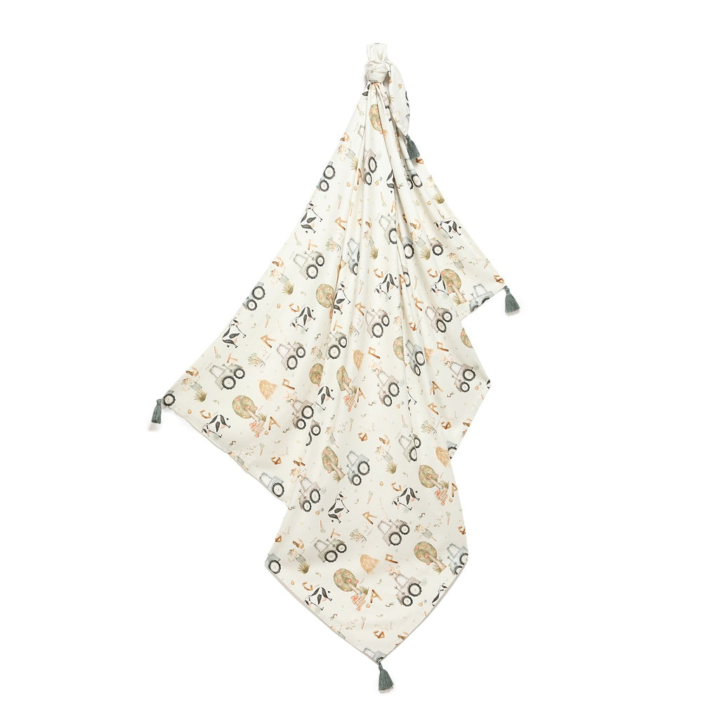 LaMillou Bambustuch ABC FARM 100 x 120 cm