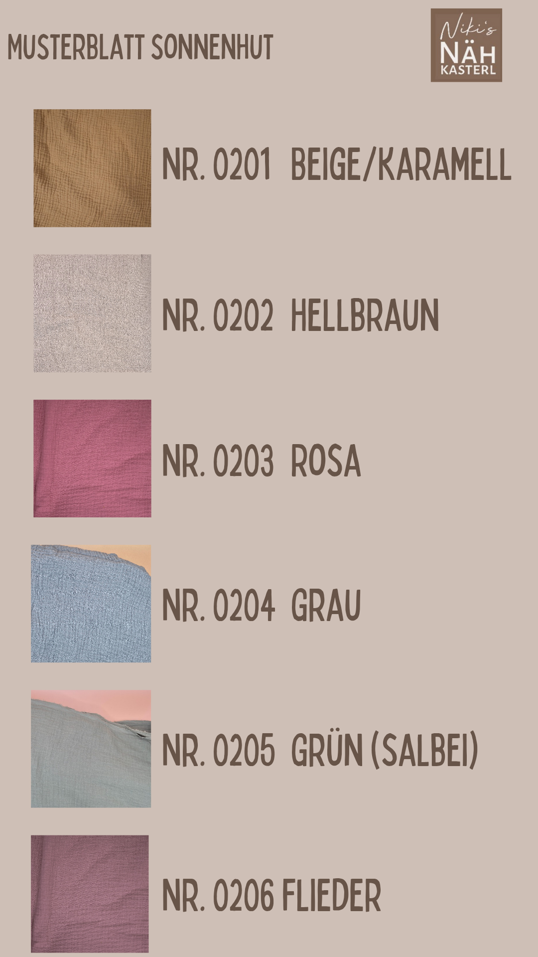 Niki's Nähkasterl Sommerhut mit Bündchen