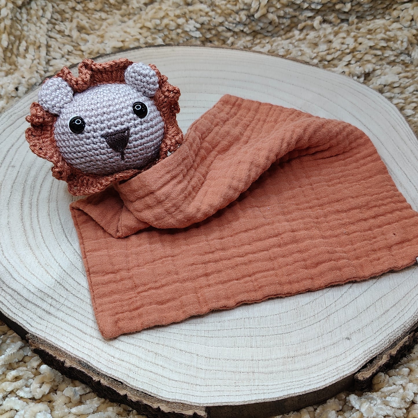 Vermaschelt - Schmusetuch Löwe