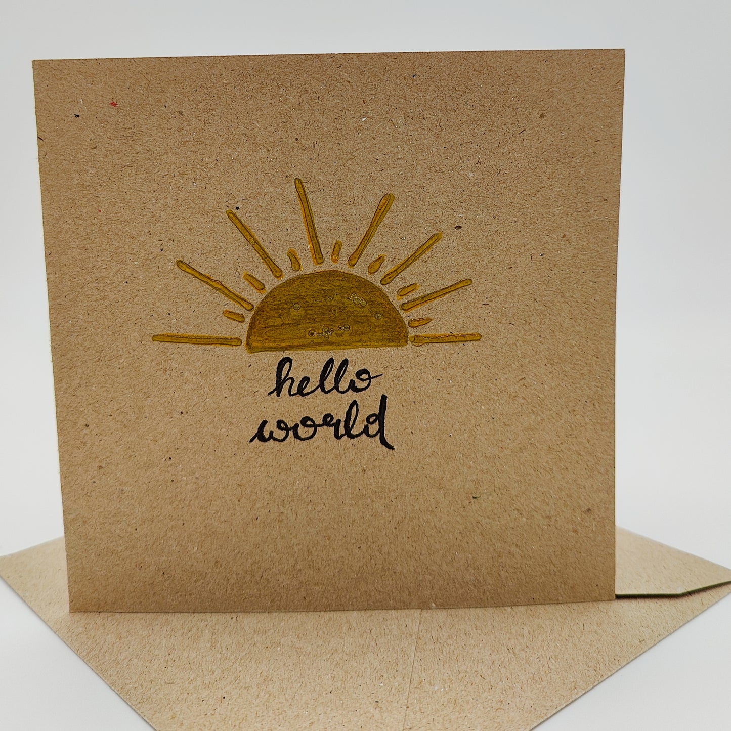 Glückwunschkarte "hello world"