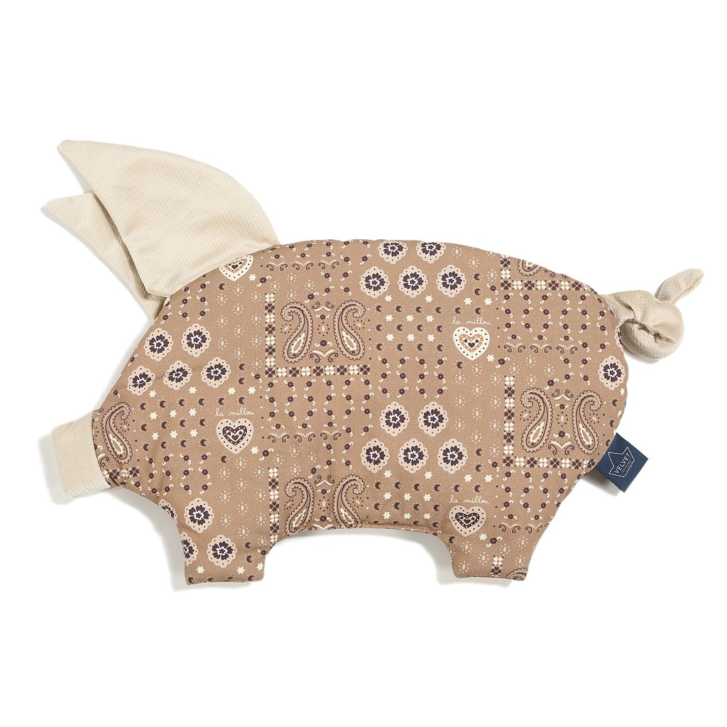 LaMillou Kuschelschwein Velvet BANDANA MOCCA