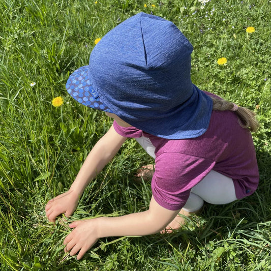 Glückskind Sommerkappe royal blau Blaubeere