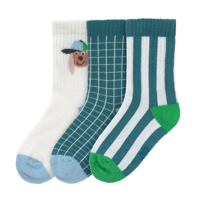 Lässig Tennissocken Kinder 3er Set - Hund