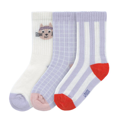 Lässig Tennissocken Kinder 3er Set - Katze