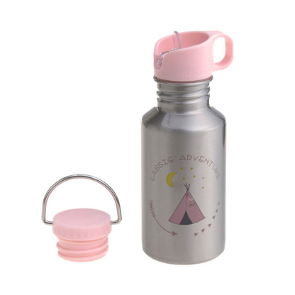 Lässig Edelstahl Trinkflasche 500ml - Adventure, Tipi