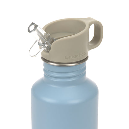 Lässig Edelstahl Trinkflasche 500ml - Pattern Party, blau