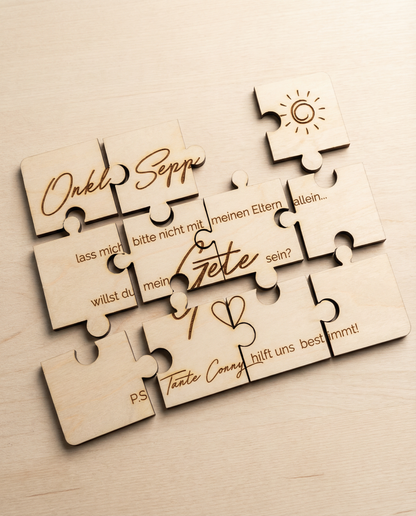 Holzpuzzle "Willst du mein/e Gete/Goti sein?"