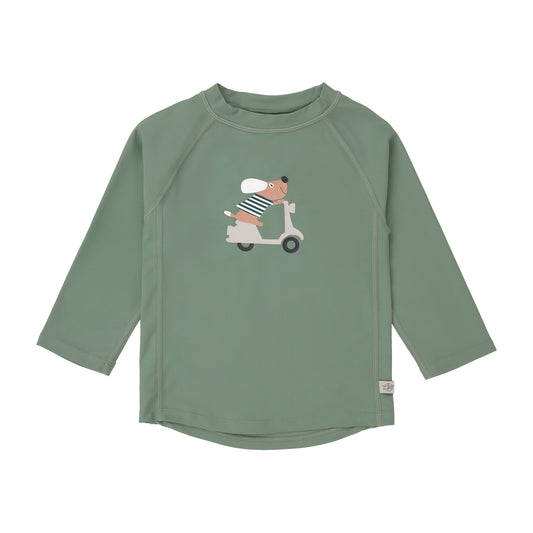 Lässig UV-Shirt langarm - Hund, grün