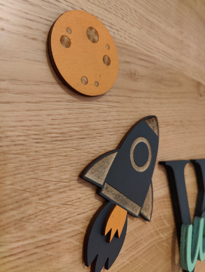 Türschild Kinderzimmer "Rakete"