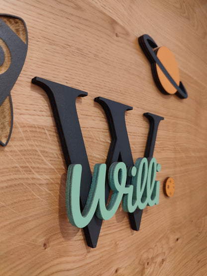 Türschild Kinderzimmer "Rakete"