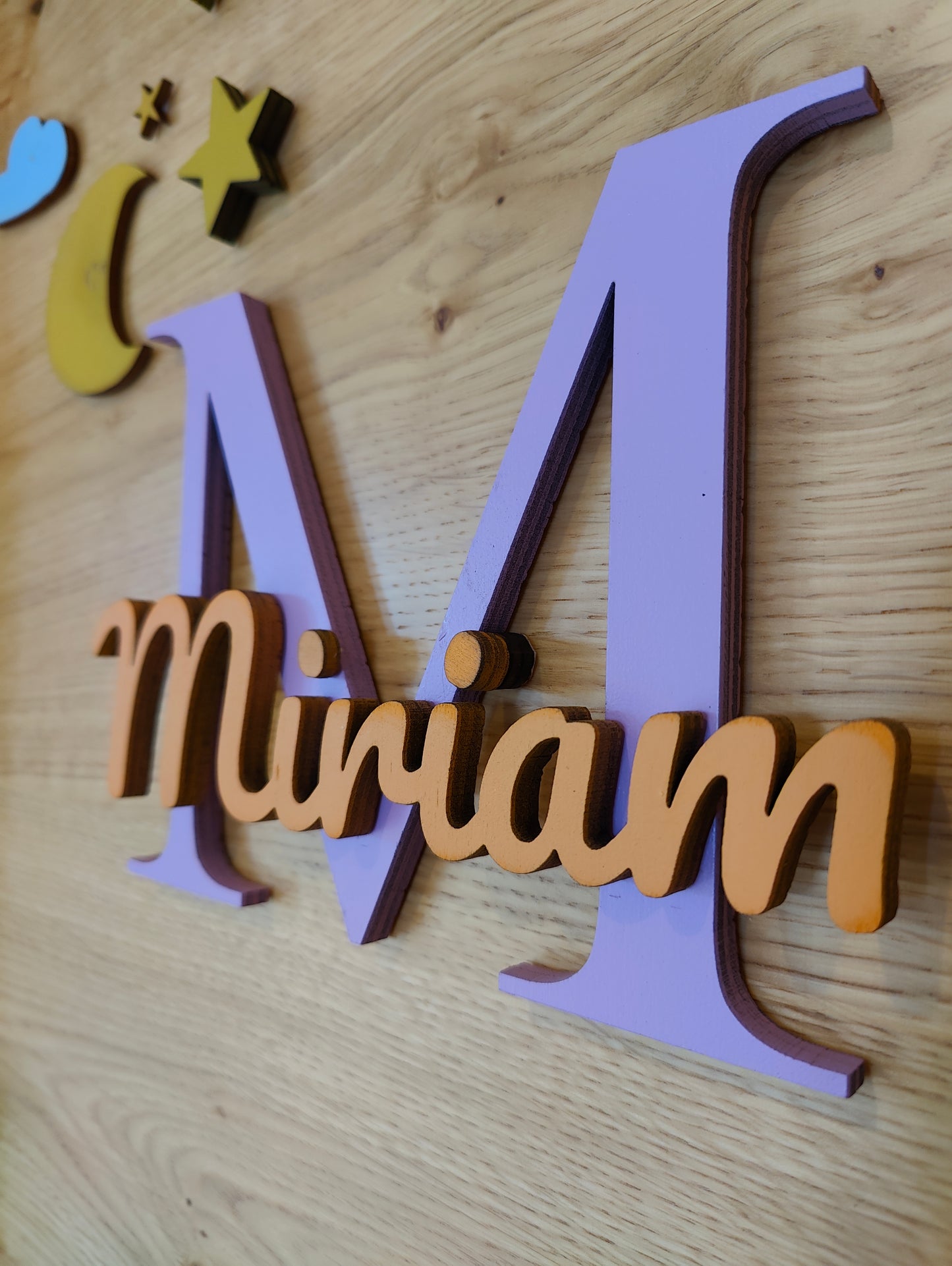 Türschild Kinderzimmer "Sonne, Mond & Sterne"