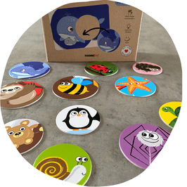 Hanniline -Puzzle-Karten/Steckspiel