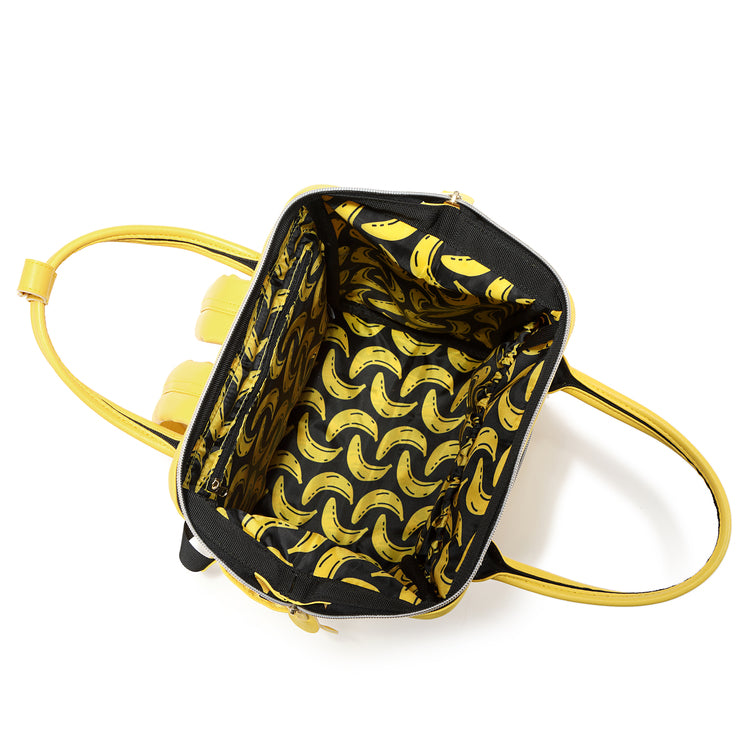 LaMillou Wickelrucksack Leder gelb