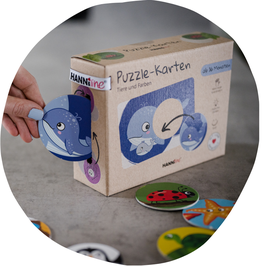 Hanniline -Puzzle-Karten/Steckspiel