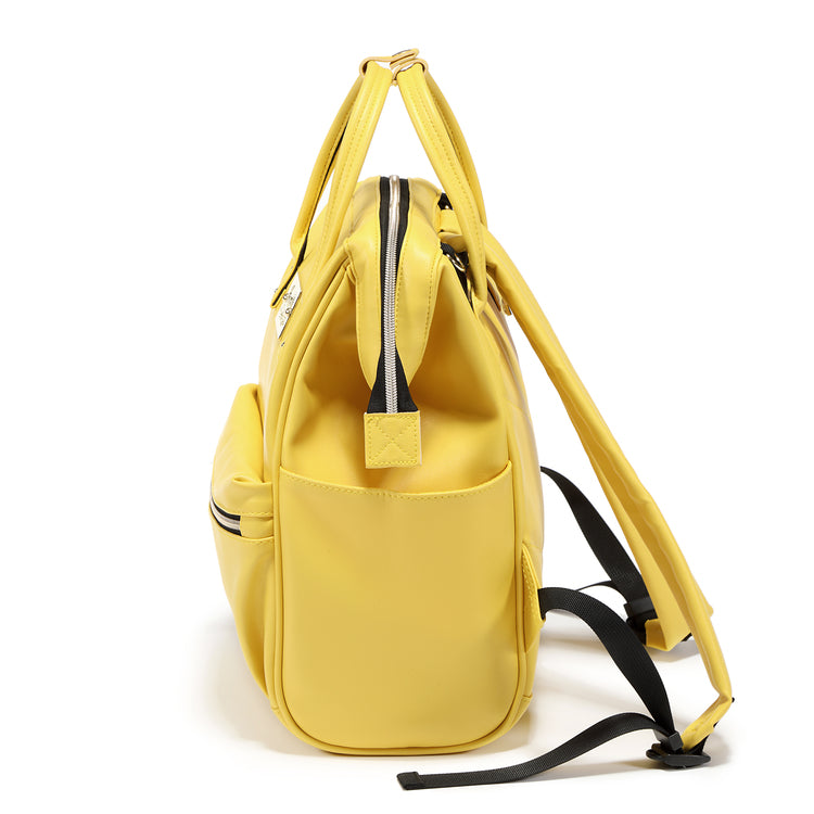 LaMillou Wickelrucksack Leder gelb