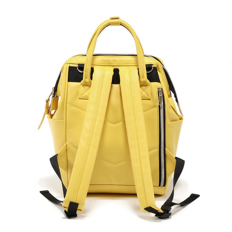 LaMillou Wickelrucksack Leder gelb