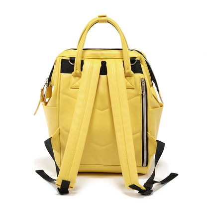 LaMillou Wickelrucksack Leder gelb