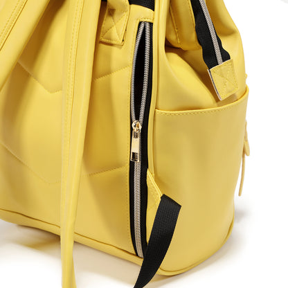 LaMillou Wickelrucksack Leder gelb