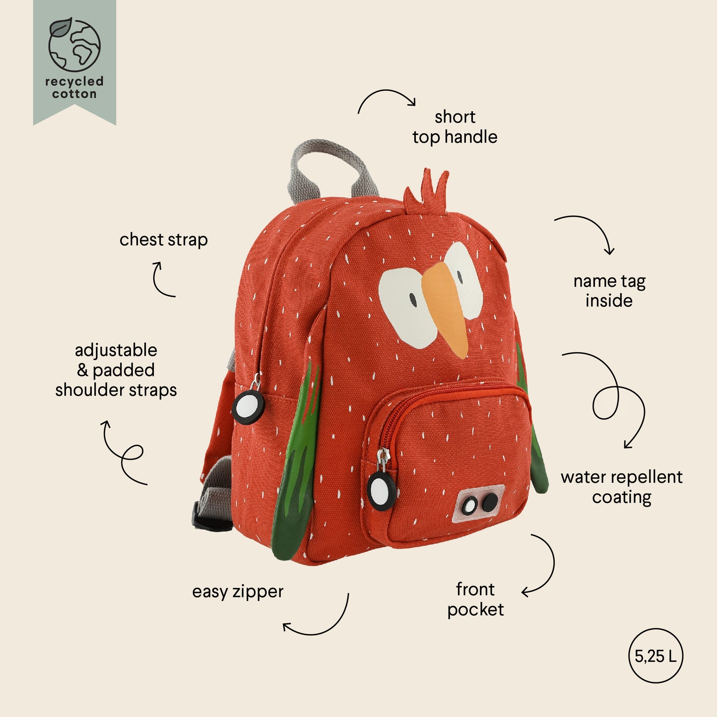 Trixie Rucksack klein - Parrot