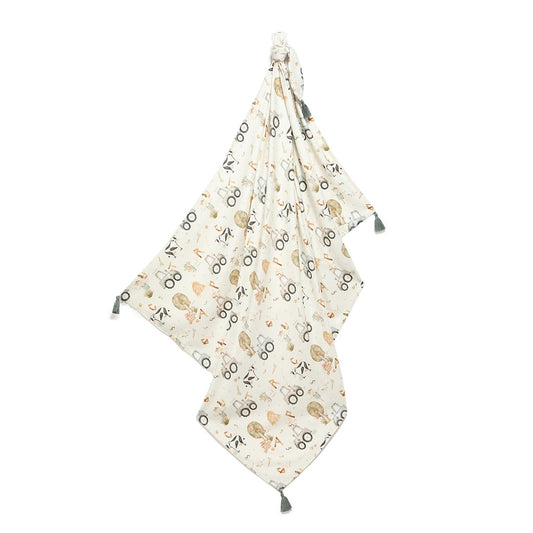 LaMillou Bambustuch ABC FARM 100 x 120 cm