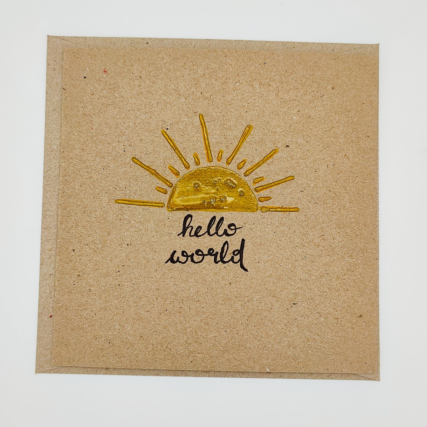 Glückwunschkarte "hello world"