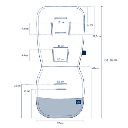 LaMillou Kinderwagen Sitzeinlage Jersey GRAND PRIX