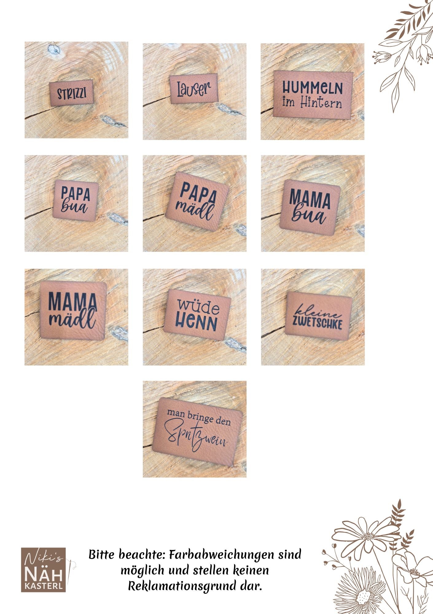 Niki's Nähkasterl Beanie mit Patch