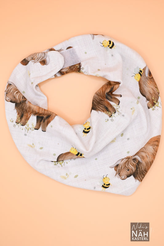 Niki's Nähkasterl Dreieckstuch mit Klett oder Druckknopf