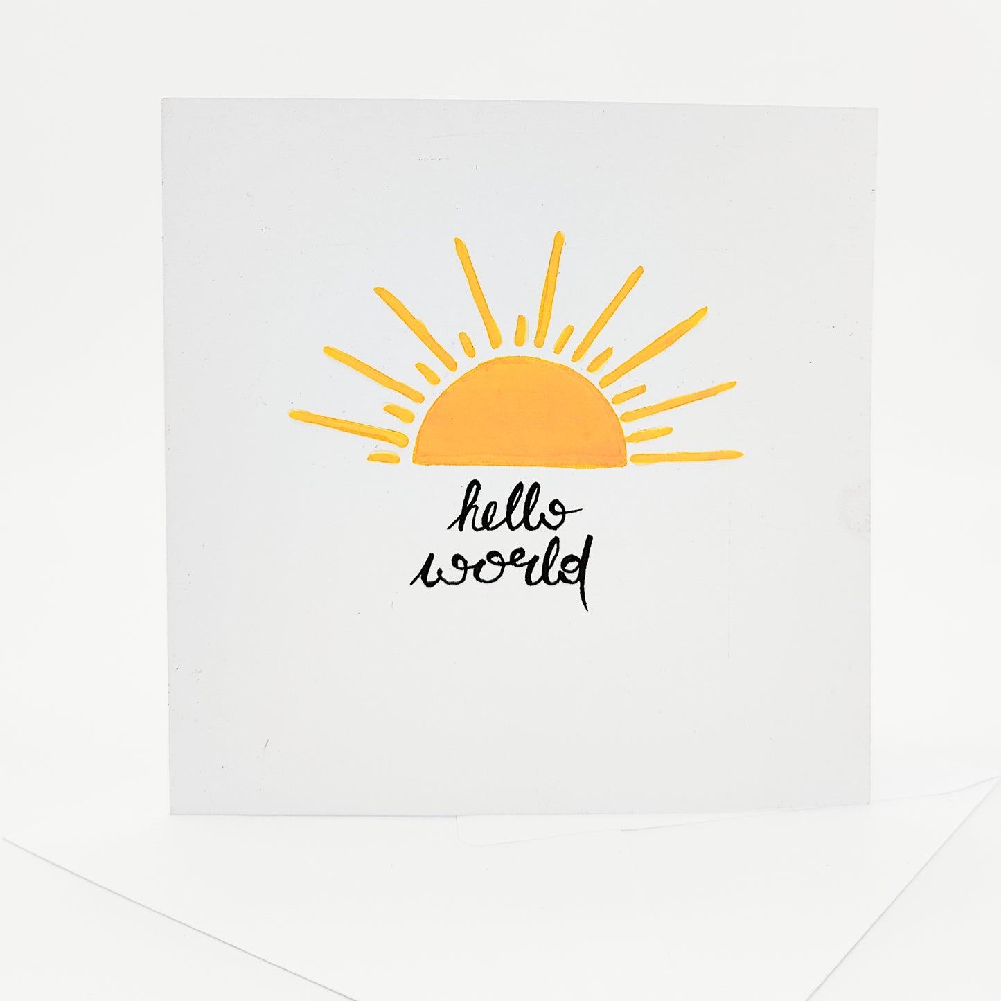 Glückwunschkarte "hello world"