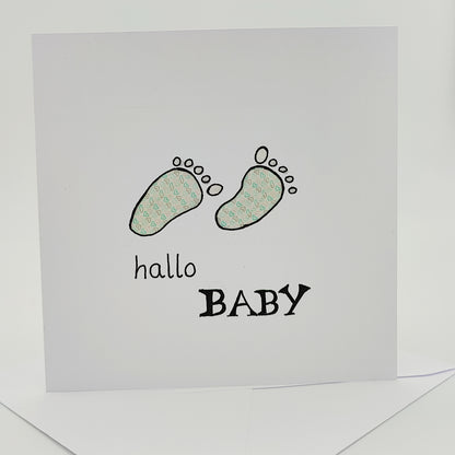 Glückwunschkarte "hallo Baby"