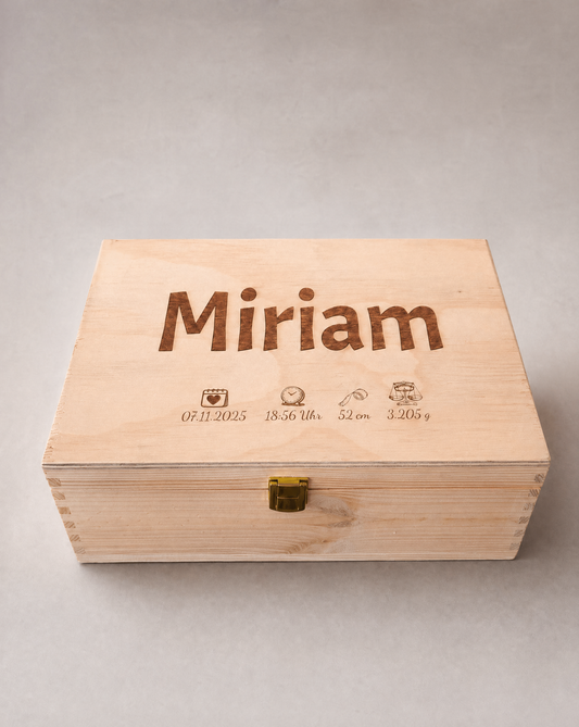 Erinnerungsbox Holz - personalisiert